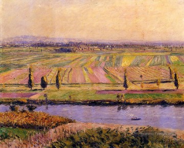  Plaine Tableaux - La plaine de Gennevilliers vue des pentes du paysage d’Argenteuil Gustave Caillebotte